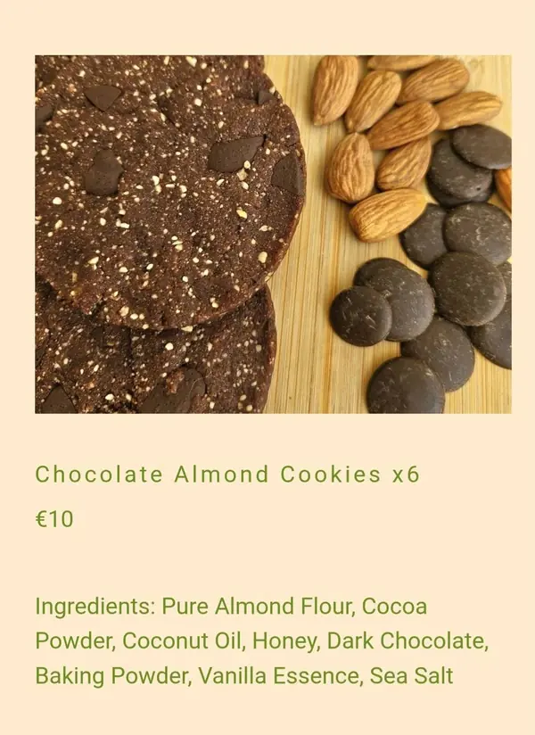 Chocolate Almond Cookies